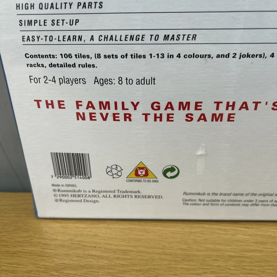 Vintage Goliath Rummikub Board Game The Original Classic Game 1995 New & Sealed - Image 4 of 4