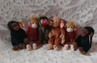 Ty Vintage Beanie Baby Monkey/apes Lot, Congo, Bongo, Schweetheart Mint