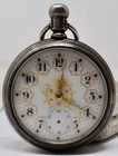FANCY 1900 Antique Elgin Grade No. 20 16j Pocket Watch Sterling Silver Shell