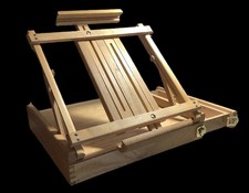 Artist Studio Wood Easel Table Top Storage Drawer Carrying Handle Adjustable 34"