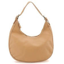 Fendi Selleria Tan Calfskin Leather Hobo Bag with Contrast Running Stitch