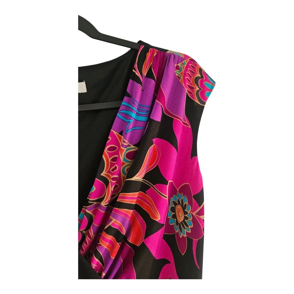 Vestido Evan-Picono Sin Mangas RETRO Floral Elastizado Pullover Fruncido TALLA FALTANTE  Foto 4 de 4