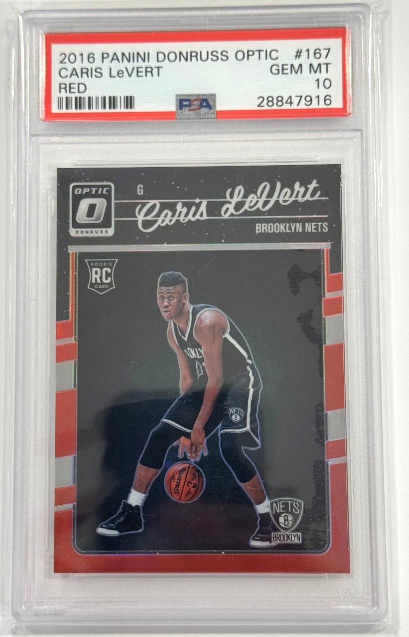 2016-17 Panini Donruss Optic Caris LeVert Red Holo /99 Rookie RC PSA 10 #167