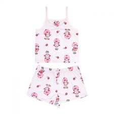 Strawberry Shortcake Striped 2-Piece Tank  Short Pajama Set Pink