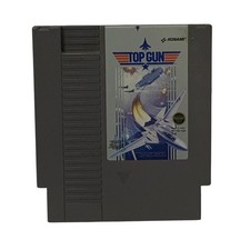 Vintage Konami Top Gun NES-TG-USA Plastic Gray Standard Cartridge