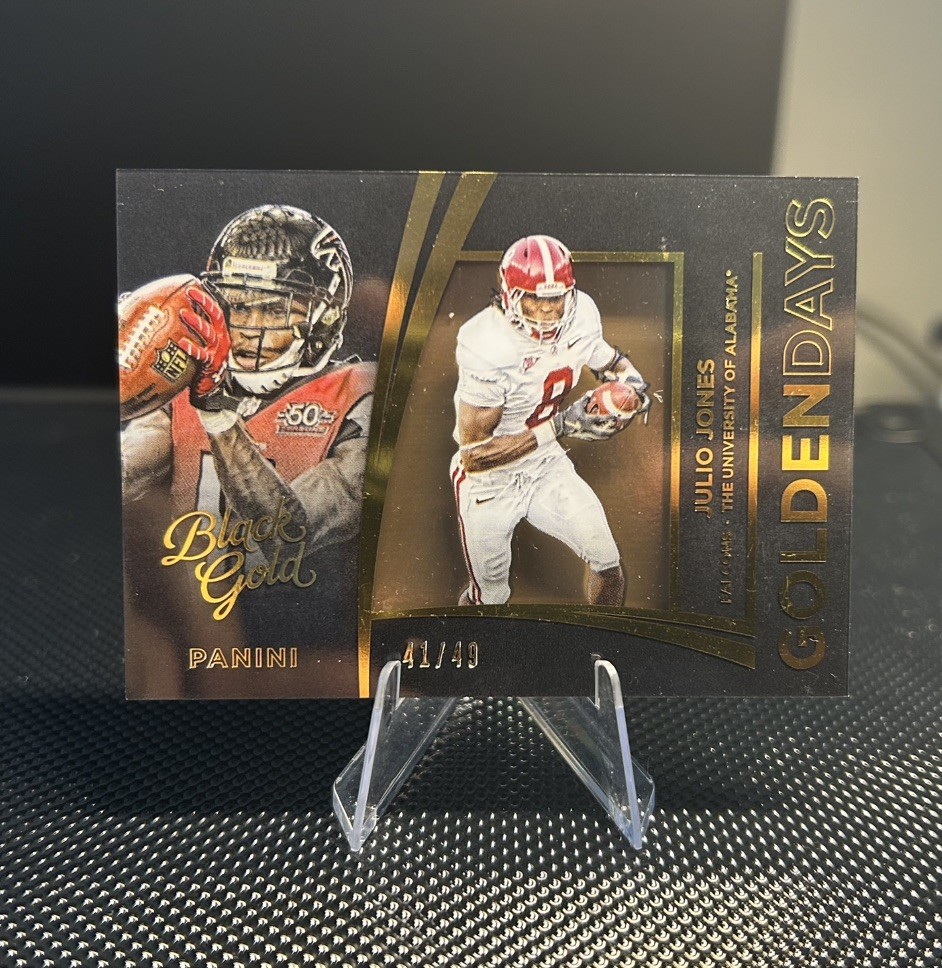 2015 Panini Black Gold - Golden Days Julio Jones #GDA-29 Gold Foil /49 Falcons