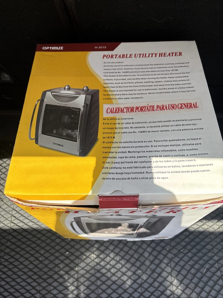 Calentador utilitario portátil Optimus con termostato H-3015 Foto 2 de 4