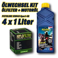 ÖLfilter MotoröL Kit 4L 10W40 Sport 4R (FüR: Suzuki DR 650 R SP44B 92-95 )