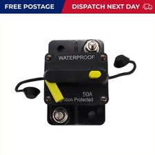 Durable 50A DC Circuit Breaker for Safe Audio Protection - 12V-48V Waterproof