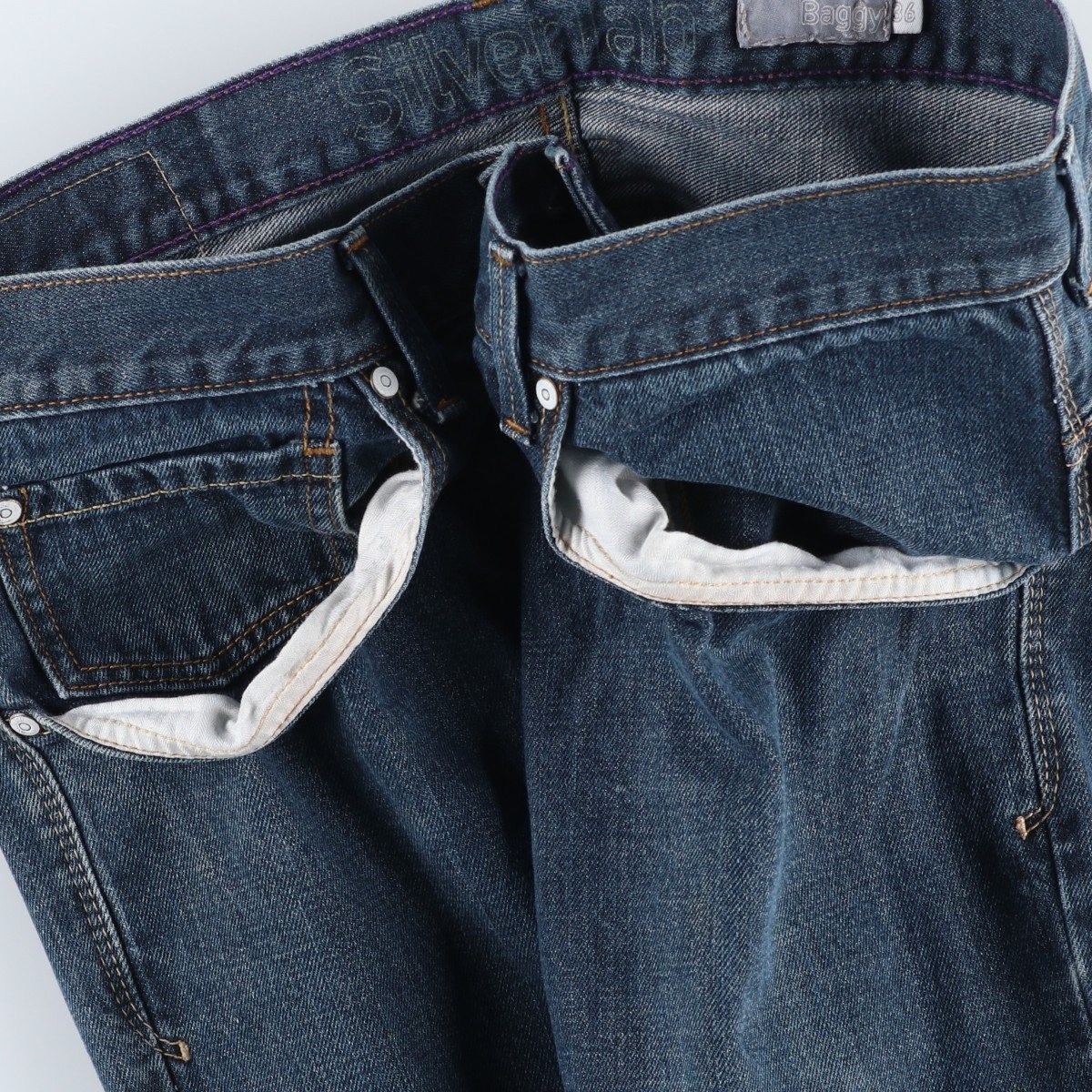 Vintage Levi's SILVER TAB BAGGY Straight Denim Pants Men's Size 38 (Size W38) thumbnail 12