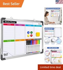 Weekly Calendar Whiteboard for Wall, Dry Erase Board, Magnetic White Board
