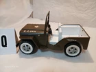 Vintage Tonka Toy 1960s Pressed Steel Green Army JEEP Military