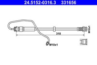 ATE Bremsschlauch Passend FüR Audi A4 Avant 8W5 B9 8WD A5 Sportback F5A F5F
