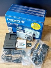 Olympus Digital Camera FE-190 For Spares or Repairs with Box 16MB Card Battery +