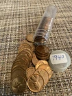 1940 Lincoln Wheat BU Roll 50 Coins