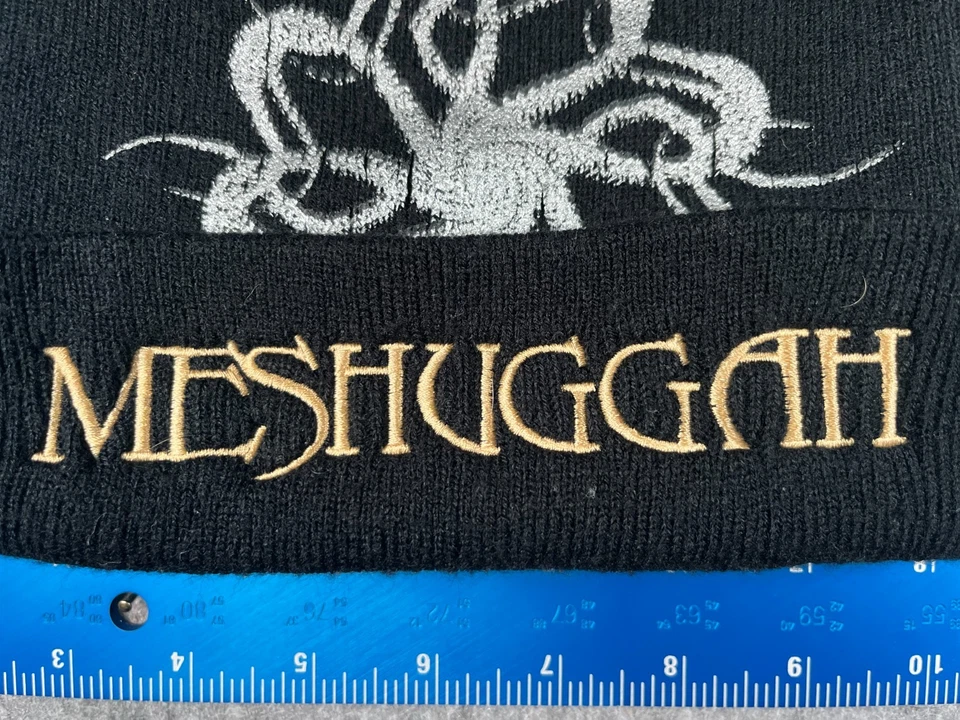 Gorro Meshuggah Toque Adulto Talla Única Negro Tejido Acrílico Bordado Metal Banda Foto 2 de 4