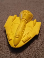 Vintage Original DIENER ERASER Yellow KRYGO 5 space raiders Space Ship