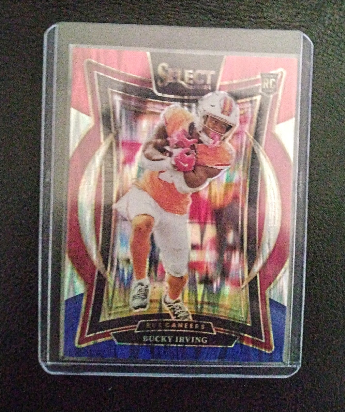 2024 Panini Select Concourse Bucky Irving #4 Red & Blue Prizm Shock