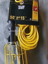163 50 12a Yellow Trouble Light Hanging Work Light With Metal Guard And Outlet 163 50 12a Yellow Trouble Light Hanging Work Light With Metal Guard And Outlet