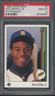 1989 Upper Deck #1 Ken Griffey Jr RC Rookie Gem Mint PSA 10