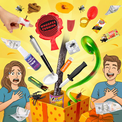 Prank Kit, 25 PCS Fun Novelty Prank Sets for Kids & Adults, Classic Gag Gifts To