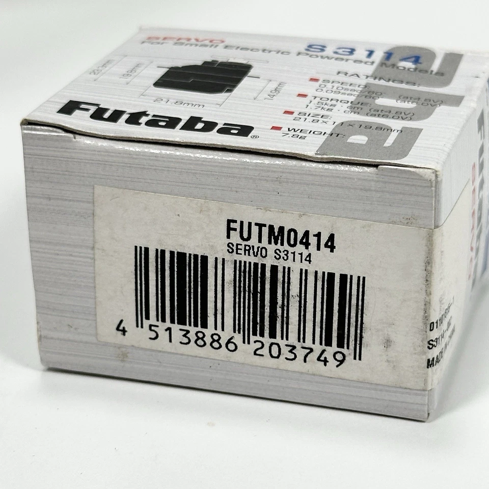 Futaba S3114 3114 RC Remote Control Airplane Helicopter Micro High-Torque Servo - Image 2 of 3
