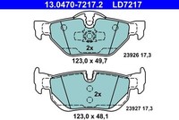 Bremsbelagsatz Scheibenbremse Ate 13.0470-7217.2 (1Satz-1Stk)
