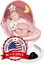 Mecedora Columpios Para Bebes Electrica De Meses Silla Dormir 5 Velocidades NEW.