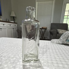 Clear Glass Square Modern Collectible Bottle Decorative Display Container