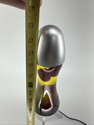 Vintage Rocket Lava Lamp Silver Red Wax Space Ship Light Tested Works! 17" - Picture 10 of 12