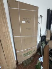 Arezzo 900x2000mm Matt Black Slim Framed Frosted Glass Fixed Wetroom Screen