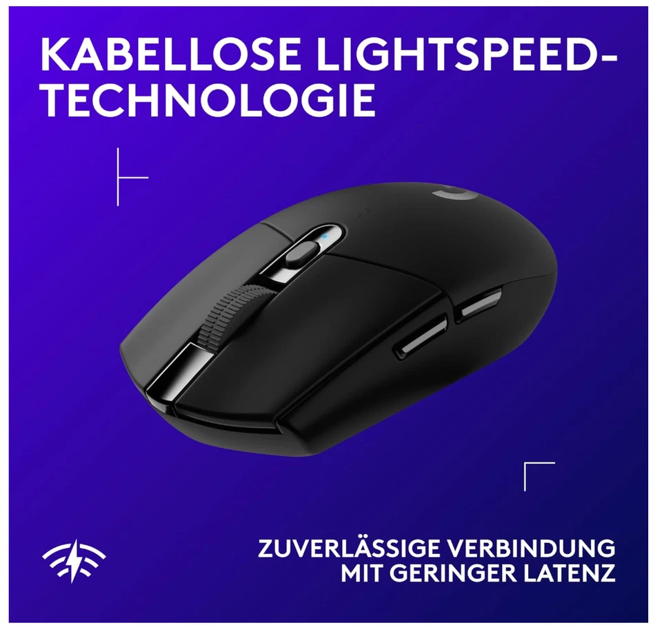 Logitech – G309 Gaming Maus kabellos, HERO 25K, 6 Tasten, PC Mac, schwarz - Bild 3 von 4