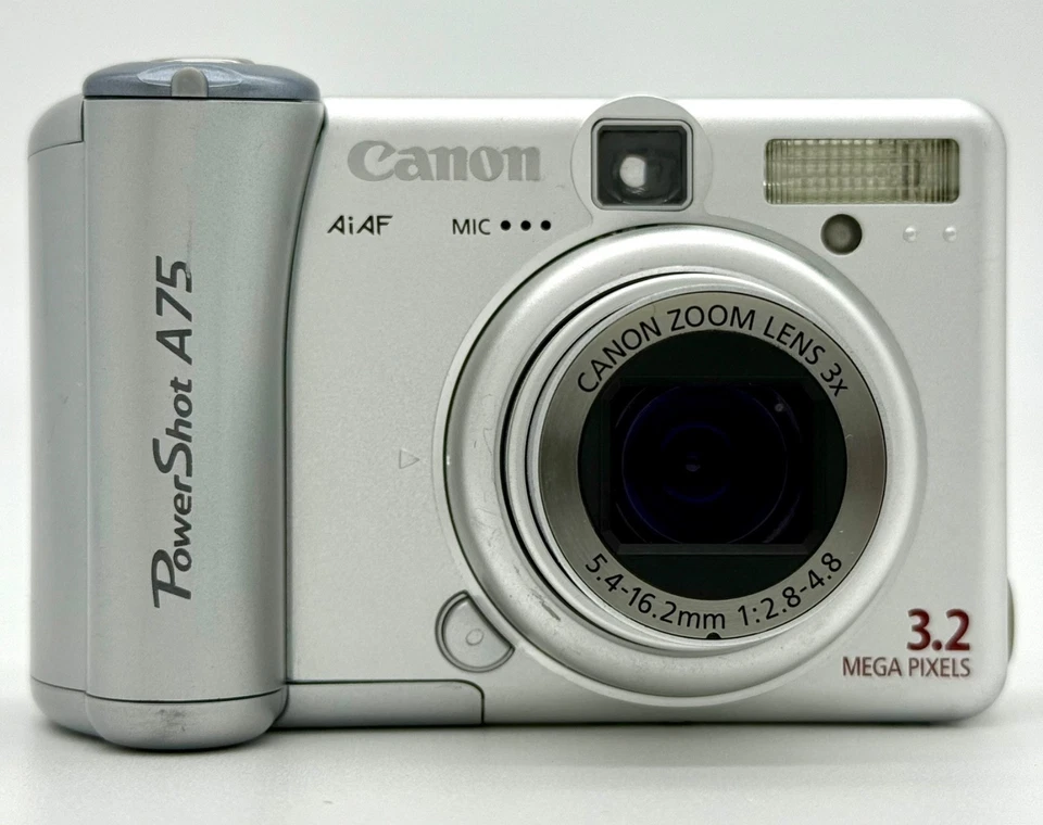 Canon PowerShot A75 3.2MP Digital Camera Silver (PC1202) **FOR PARTS OR REPAIR** - Image 3 of 4