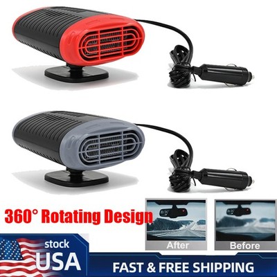 360° Heater Portable Heating Cooling Fan Defroster Demister for Car Truck 12V US