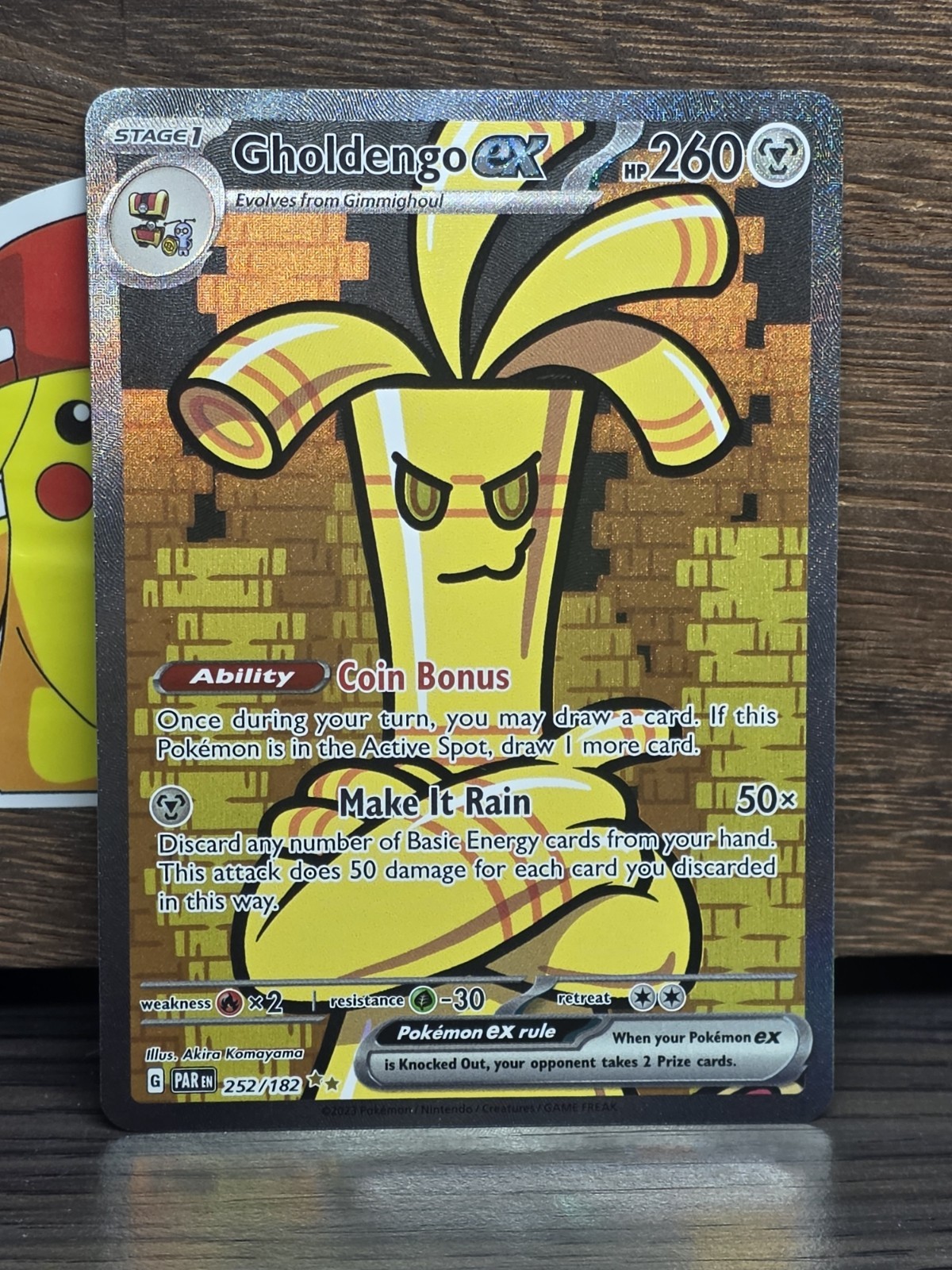 Gholdengo ex 252/182 Special Illustration Rare Paradox Rift Pokémon Card NM