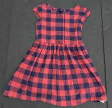 Girl's Gap Dusty Red Checked Dress Size 8 EUC