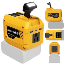 220W Power Inverter for Dewalt 18-20V Battery 3 USB Ports Fast Charging With LED