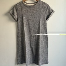 Lou & Grey for LOFT Women's XS Grey Crewneck T Shirt Short Sleeve Dress