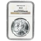 1986 American Silver Eagle $1 NGC MS69 First Year of Issue 1oz Fine Silver