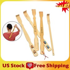 Bamboo Back Scratcher Wooden Body Massager Roller Itch Relief Tool