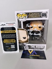Rory McCann Signed The Hound Game of Thrones 05 Funko Pop w/ QUOTE + JSA COA