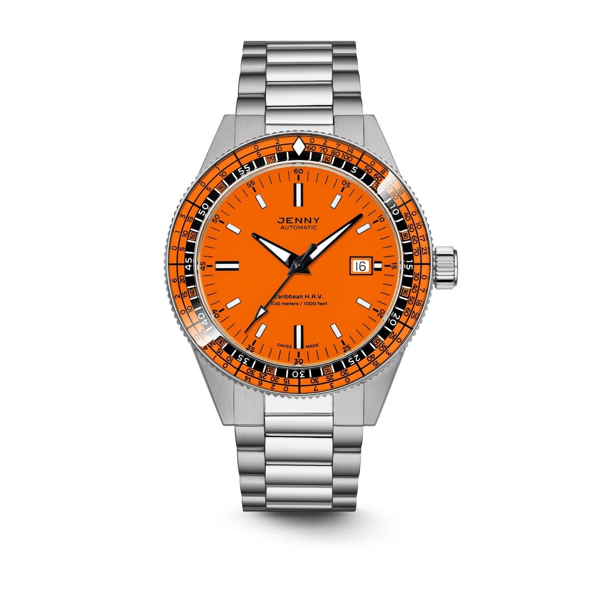 Jenny Caribbean H.R.V Men's Orange Dial Watch JE122001001 for sale