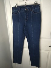 Duluth Trading Co Jeans Mid Rise Slim Leg Stretch Womens 10 Casual Regular
