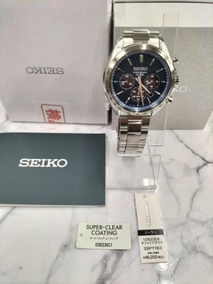 Seiko V175-0FA0 Solar Chronograph Unisex Watch Quartz Black Dial