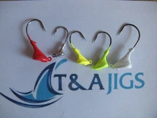 25 3/4 oz Stand Up Jigs on Mustad Black Nickel Hooks lot of 25 T&A JIGS FREESHIP