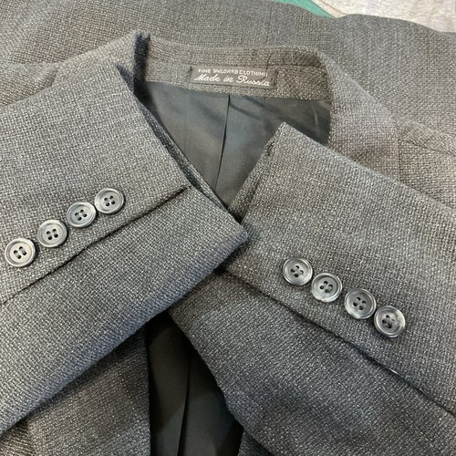 Men's 46 R Geoffrey Beene Grey Sport Coat Blazer Jacket Polyester wool - Picture 3 of 11