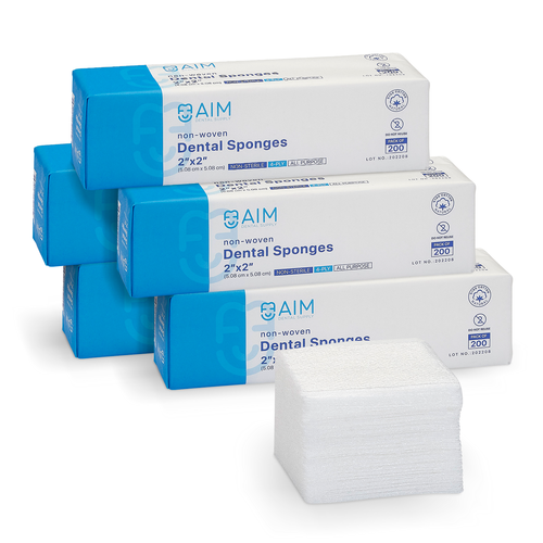2x2 Non Woven Sponges 4Ply, NonSterile Cotton Dental Gauze (1000 Pack) eBay