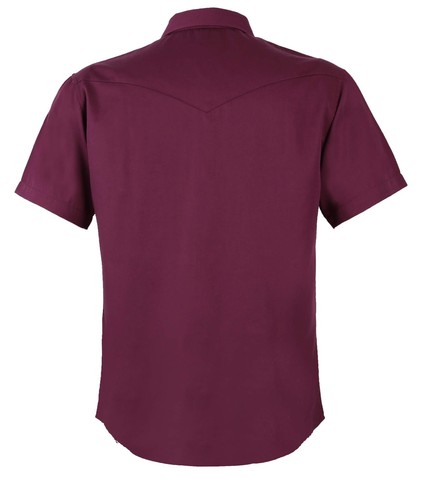 Men's Summer Short Sleeve Casual Western Solid Plain Snap Buttons Work Shirt ... - Picture 2 of 6