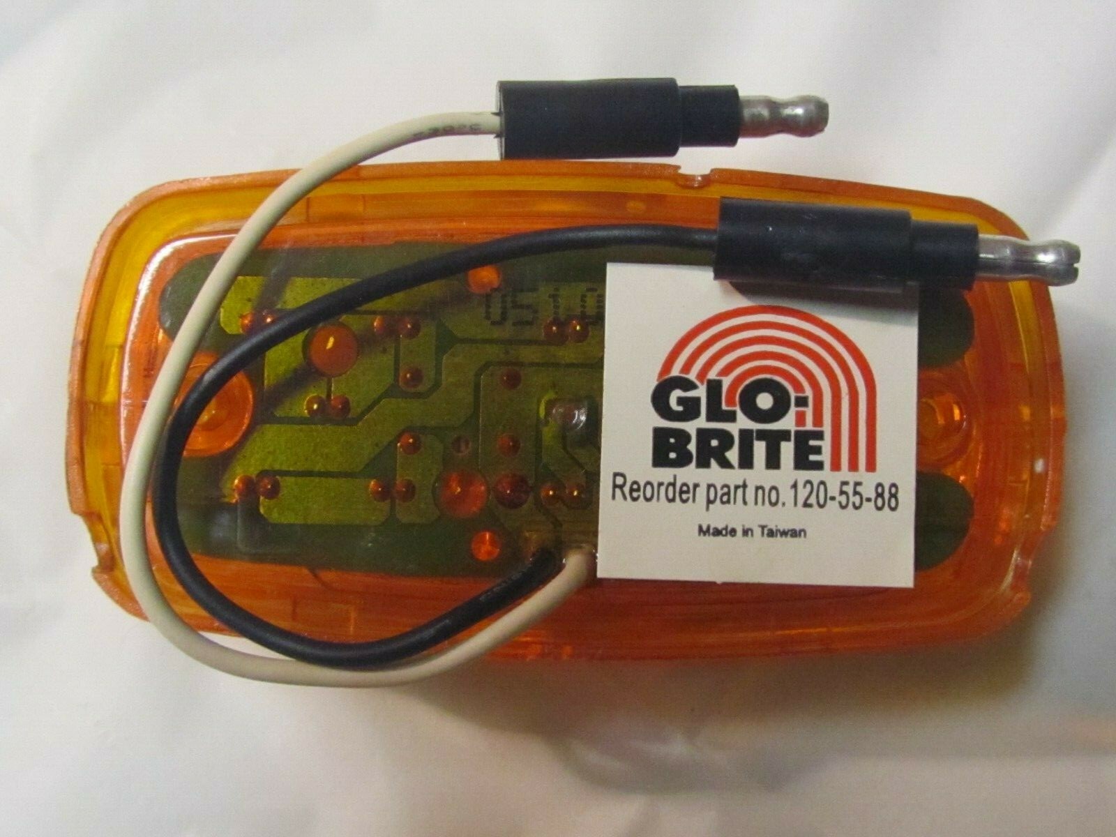 NEW AMBER LED DOUBLE BULLSEYE SIDE MARKER LAMP CAMPER RV GLOBRITE [120