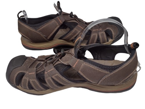 MAGELLAN sandali uomo outdoor PESCATORE taglia 12 pelle marrone #66 JS - Foto 2 di 5